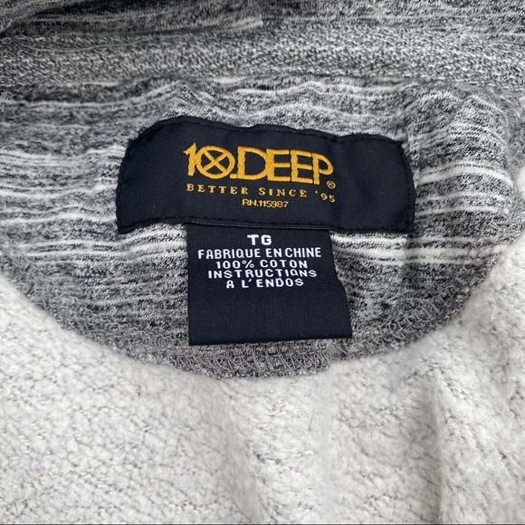 10.Deep Sleeveless hoody in grey - Picture 2 of 2